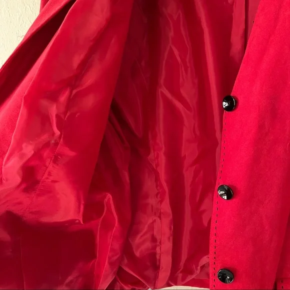 Alfred Dunner Faux Suede Jacket Red 18W - Picture 4 of 7